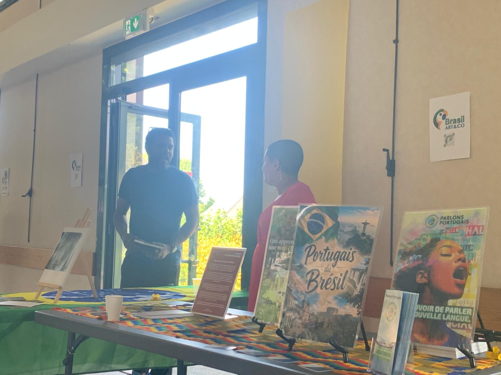 Le stand : « Portugais du Brésil »