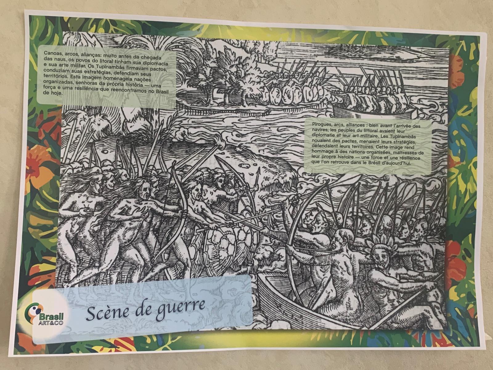 « Scène de guerre » — les Tupinambás par Jean de Léry
